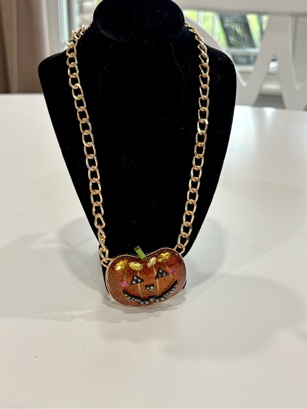 Betsey Johnson Bejeweled Jack o Lantern Pumpkin NWT
